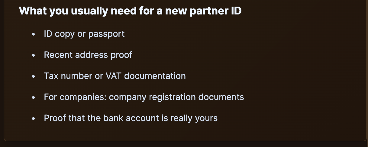 Review checklist showing "Payout setup is complete".