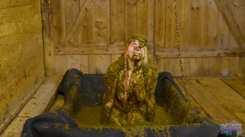 Enjoying my cow dung shower